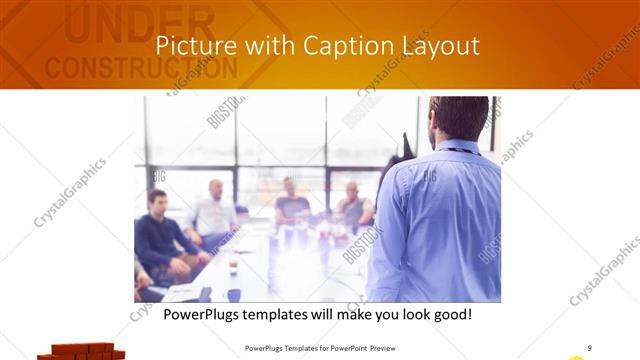 Picture with Caption presentation slide layout