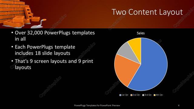 Two Content presentation slide layout