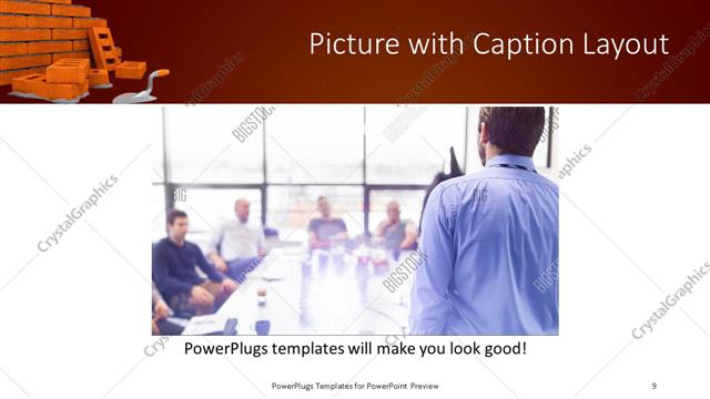 Picture with Caption presentation slide layout