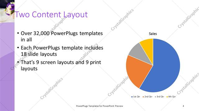 Two Content presentation slide layout