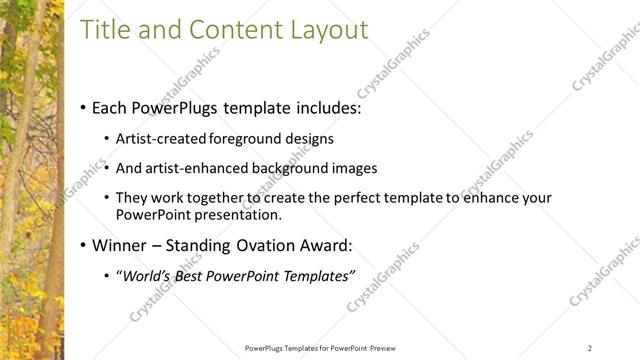 Title and Content presentation slide layout
