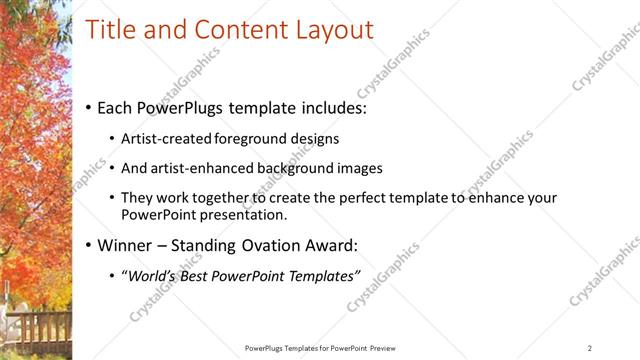 Title and Content presentation slide layout