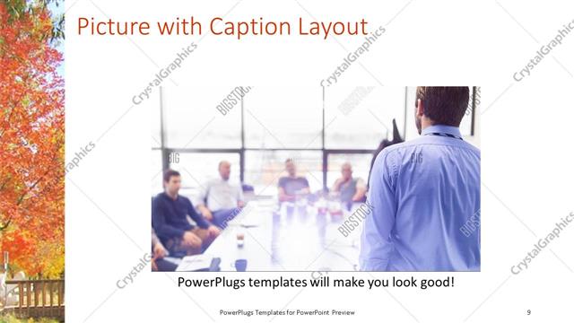 Picture with Caption presentation slide layout