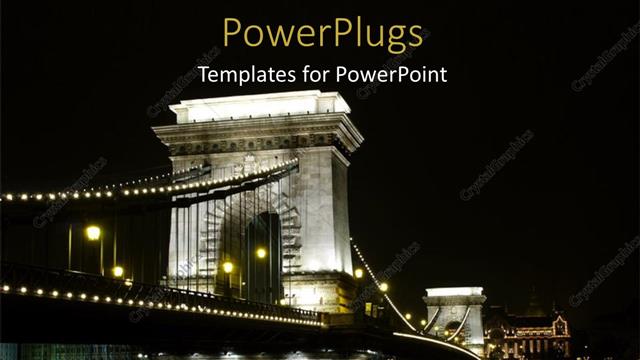  Presentation with tower - A bridge with sky in the background