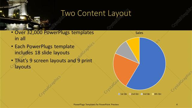 Two Content presentation slide layout