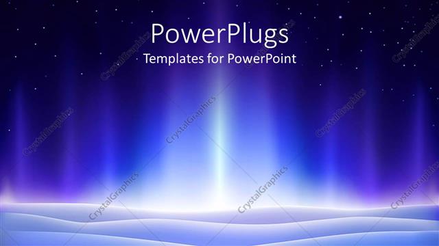  Presentation with aurora - Bright aurora borealis over icy planet