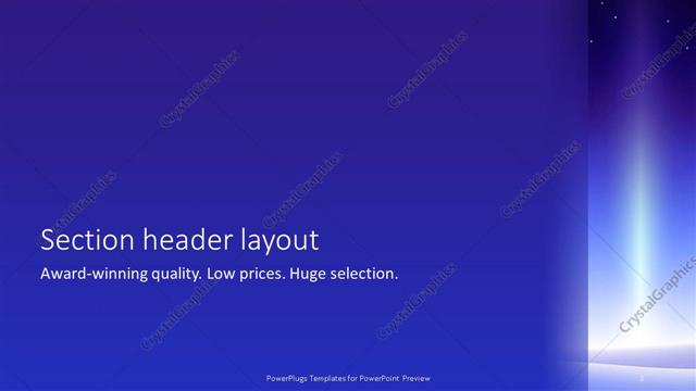 Section Header presentation slide layout