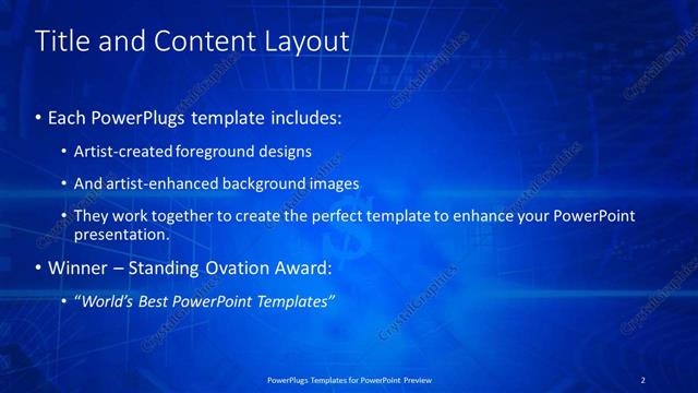Title and Content presentation slide layout