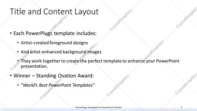 Title and Content presentation slide layout
