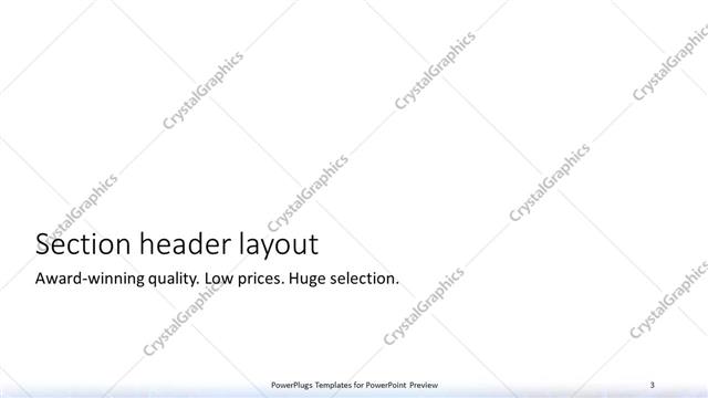Section Header presentation slide layout