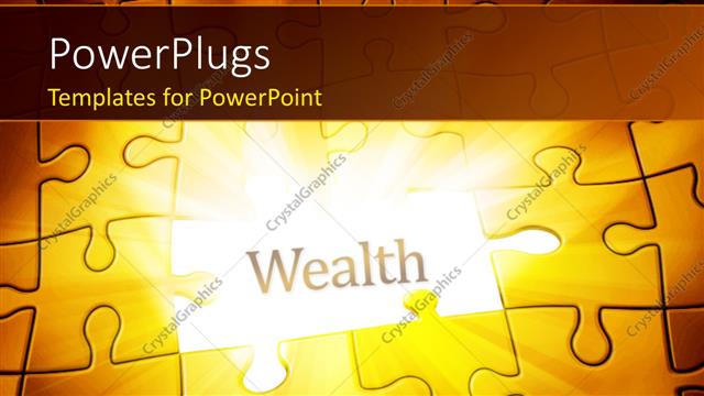  Presentation with jigsaw - Bright burst of light from missing piece of jigsaw puzzle