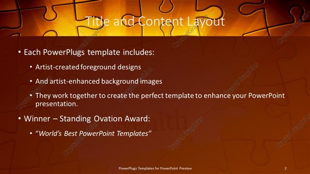 Title and Content presentation slide layout