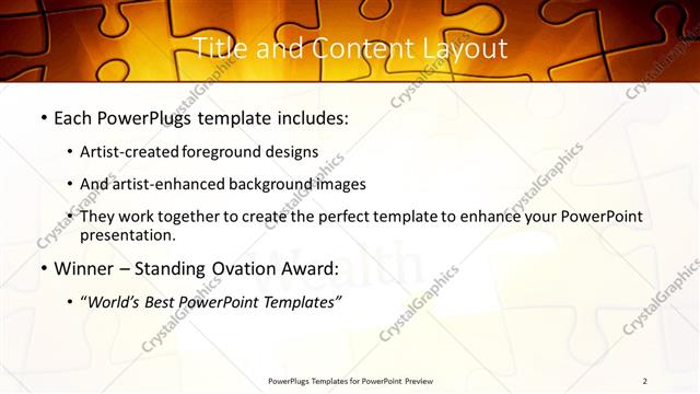 Title and Content presentation slide layout