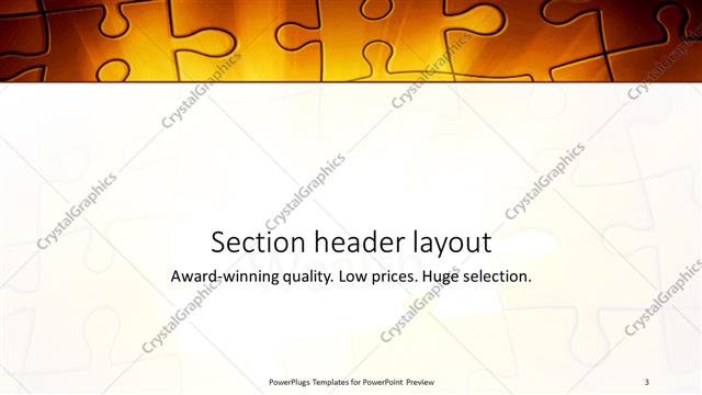 Section Header presentation slide layout