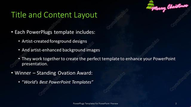 Title and Content presentation slide layout