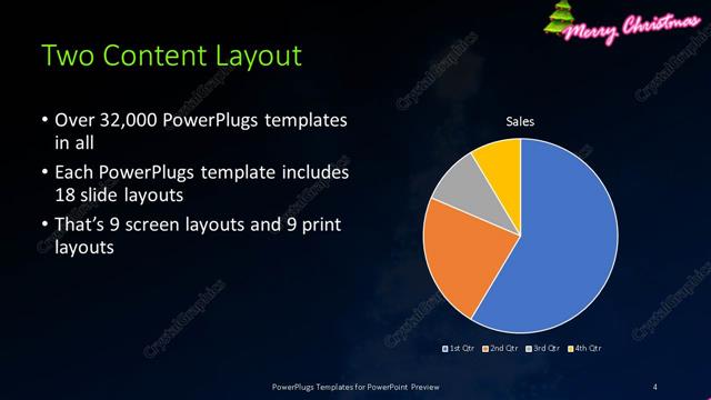 Two Content presentation slide layout