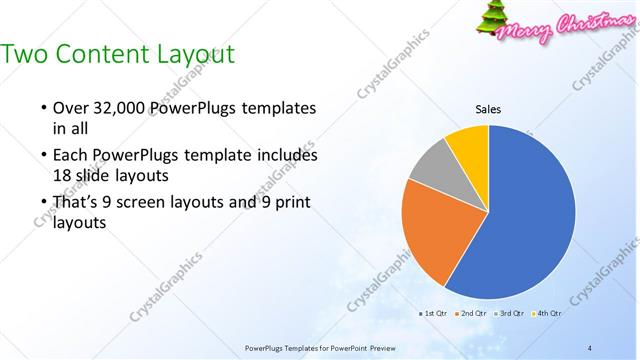 Two Content presentation slide layout