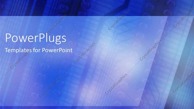  Presentation with blue circuit board - Bright electric blue circuit board with angles