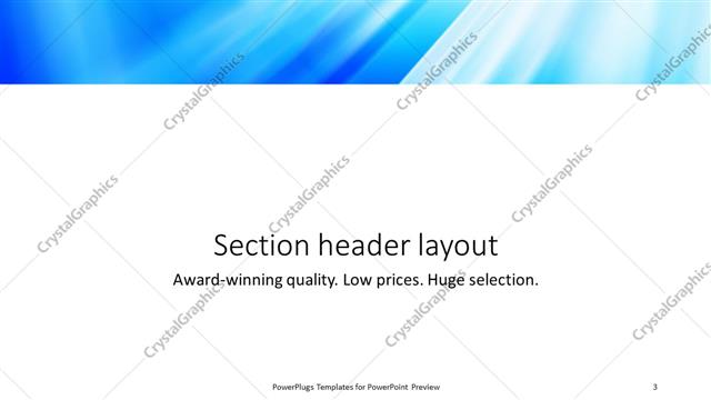 Section Header presentation slide layout