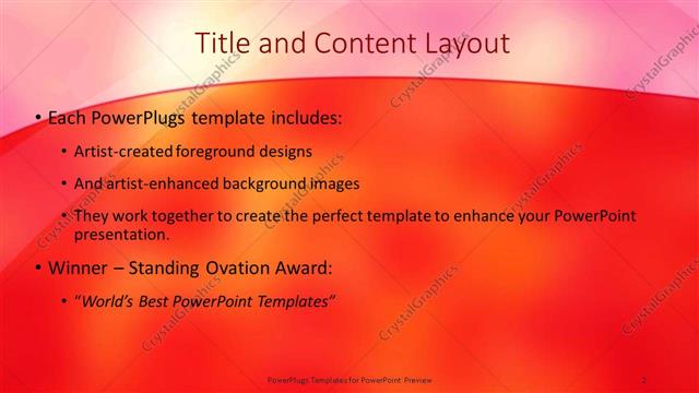 Title and Content presentation slide layout