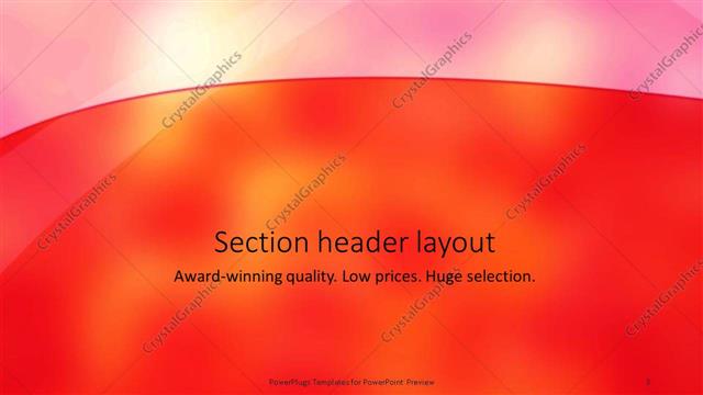 Section Header presentation slide layout
