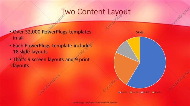 Two Content presentation slide layout