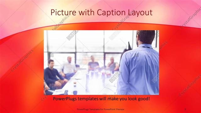 Picture with Caption presentation slide layout