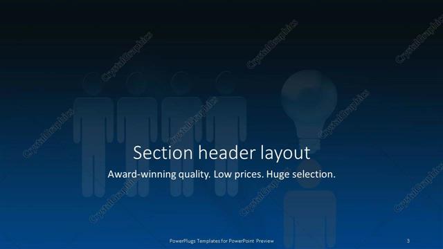 Section Header presentation slide layout