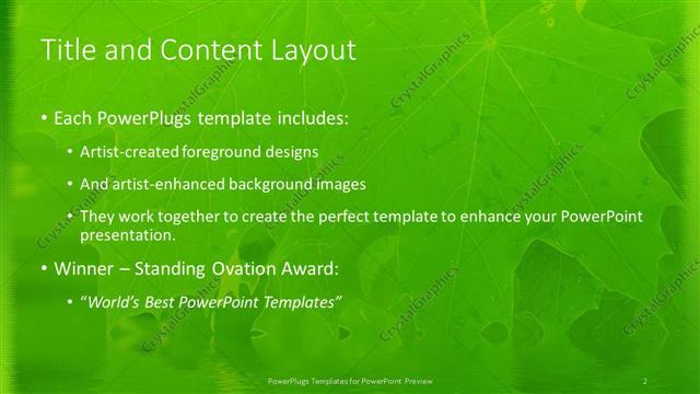 Title and Content presentation slide layout