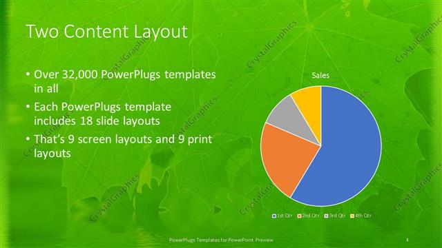 Two Content presentation slide layout