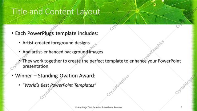 Title and Content presentation slide layout