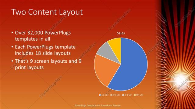 Two Content presentation slide layout