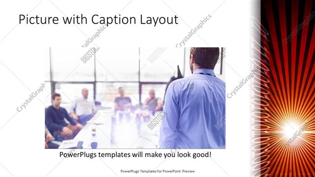 Picture with Caption presentation slide layout