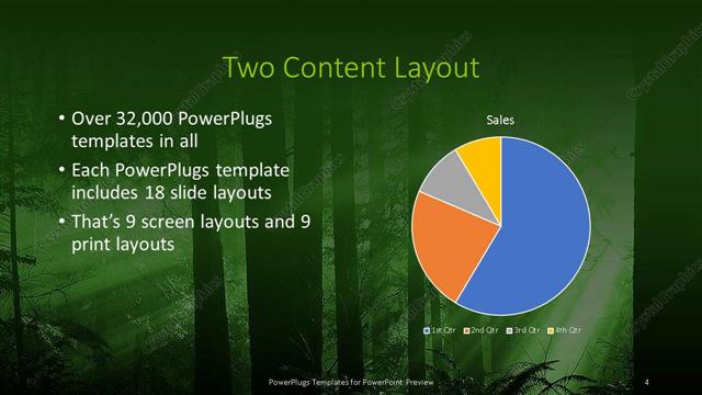 Two Content presentation slide layout