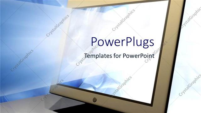  Presentation with shining light - Bright light shining out of a grey desktop computer