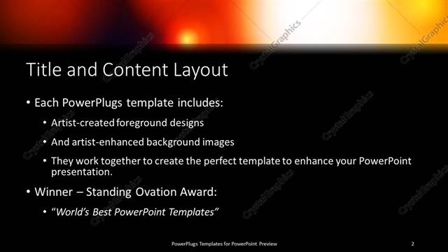 Title and Content presentation slide layout