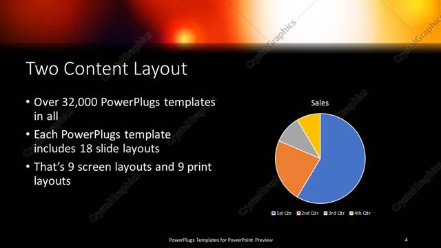 Two Content presentation slide layout