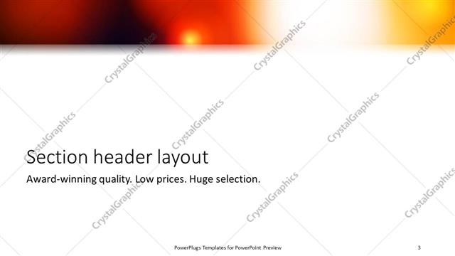 Section Header presentation slide layout
