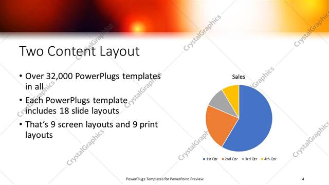 Two Content presentation slide layout
