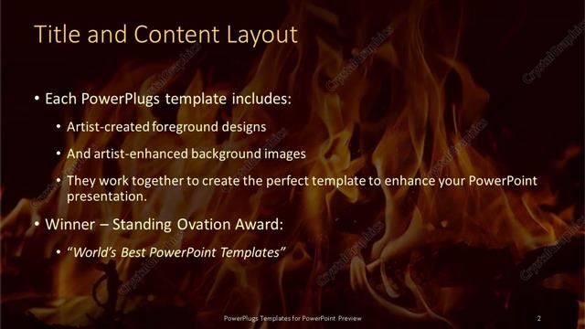 Title and Content presentation slide layout