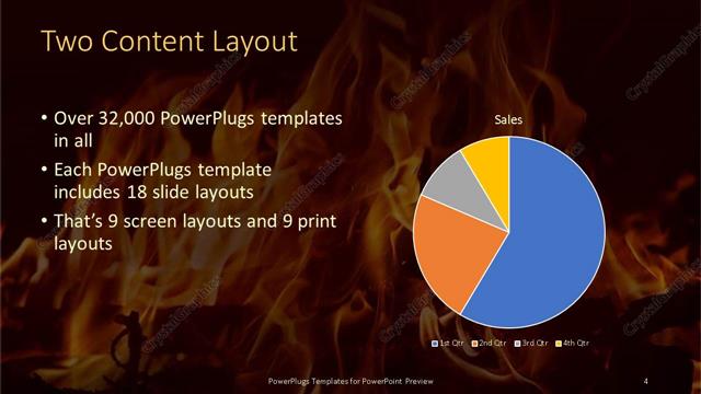 Two Content presentation slide layout