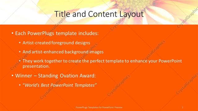 Title and Content presentation slide layout