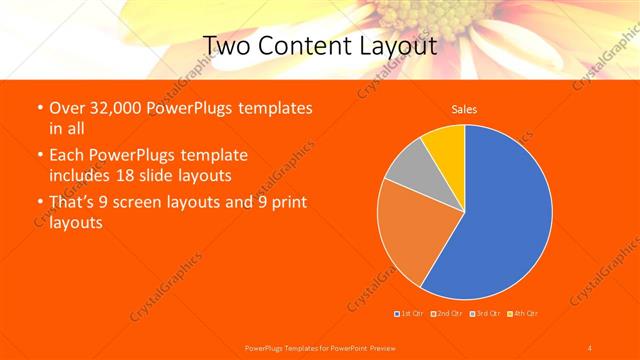 Two Content presentation slide layout