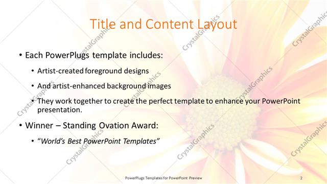 Title and Content presentation slide layout