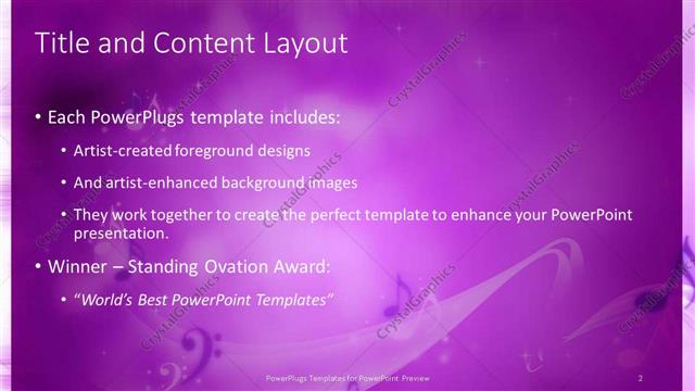 Title and Content presentation slide layout