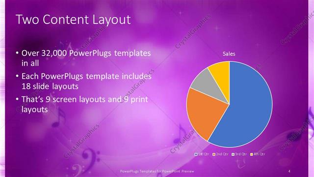 Two Content presentation slide layout