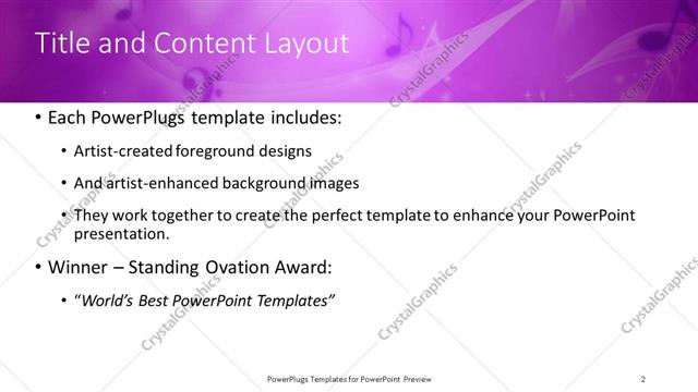 Title and Content presentation slide layout