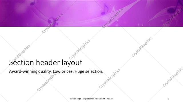 Section Header presentation slide layout