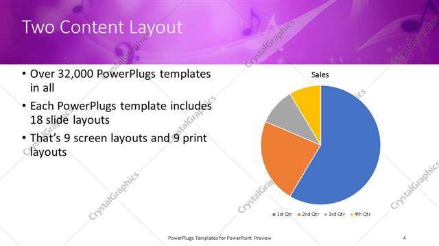 Two Content presentation slide layout