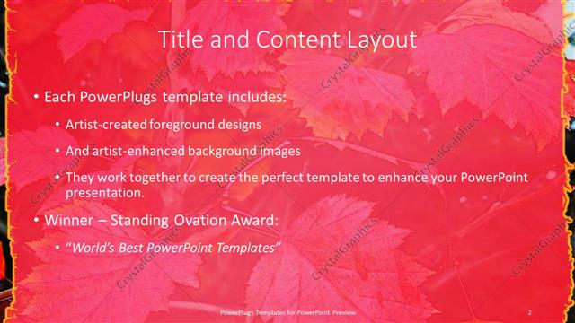 Title and Content presentation slide layout